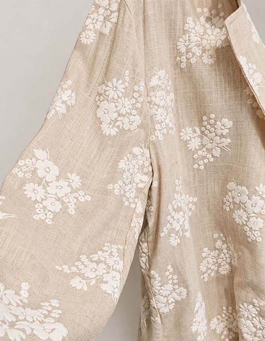 Raised Floral Textured Jacket