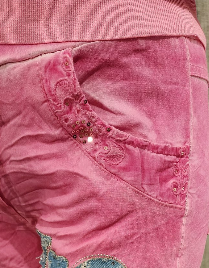 Embroidered LOVE Pants