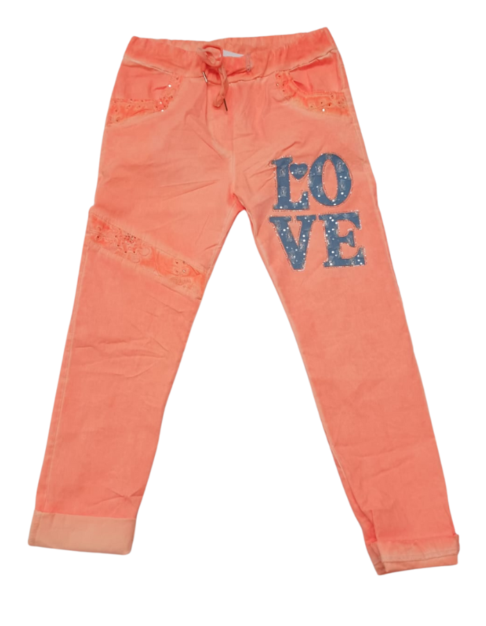 Embroidered LOVE Pants