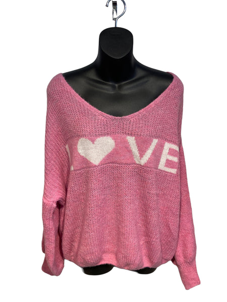Pink “Love” jumper