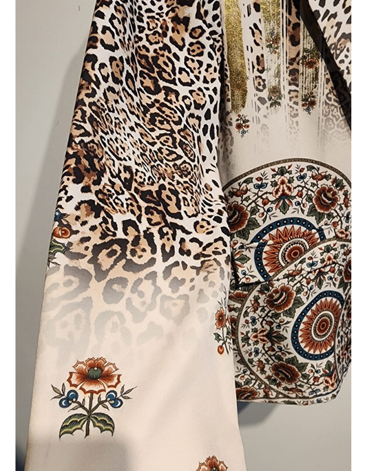 Leopard Print Steer Head Jacket