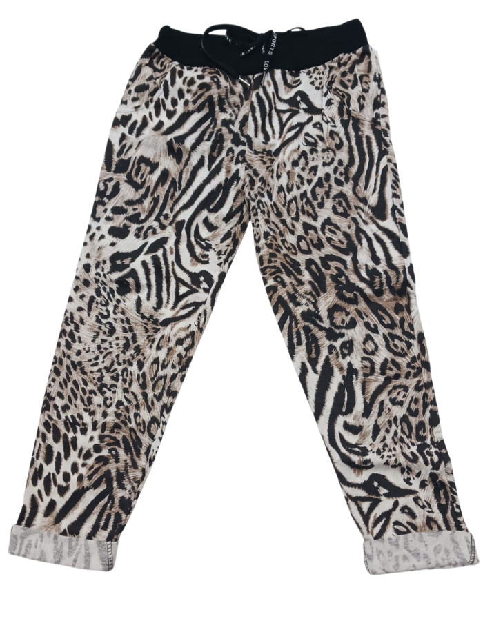Nyla Leopard Print Track Pants