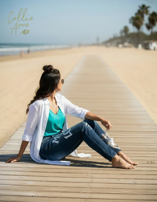 Dark Wash Denim Mickey Mouse Jeans - Made with Love