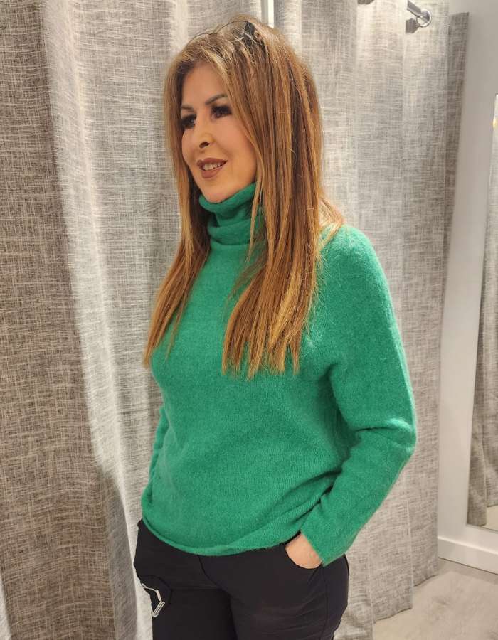 Roll Neck Alpaca Knit Jumper