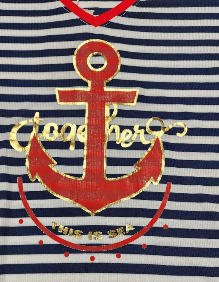 Stripey "Anchor" Top