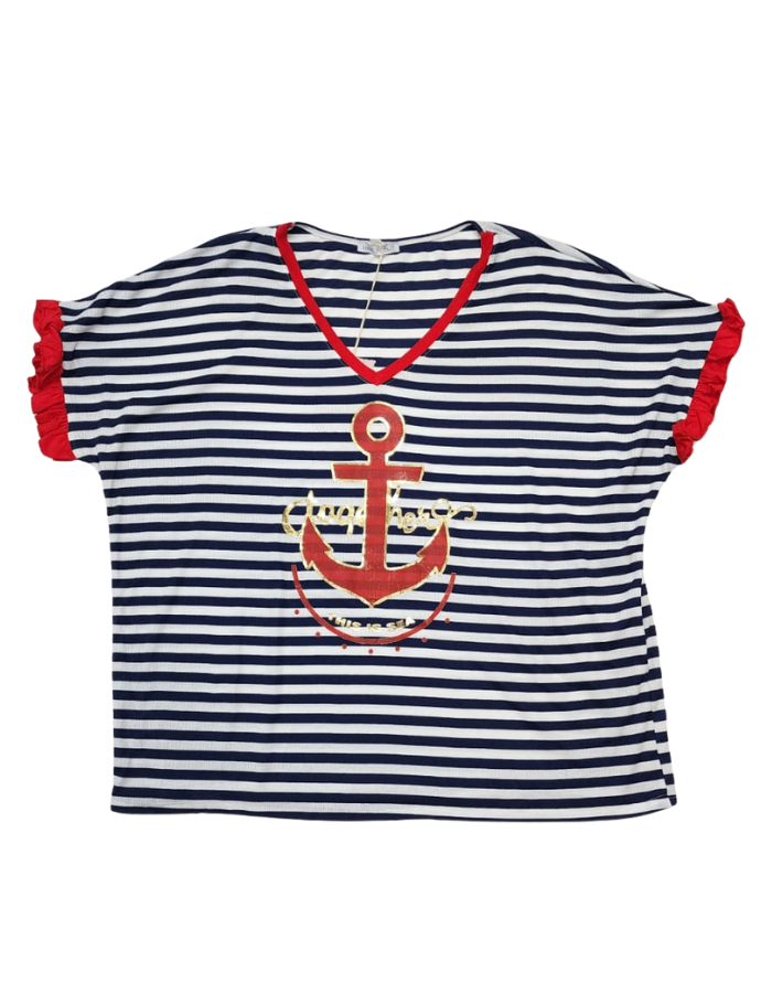 Stripey "Anchor" Top