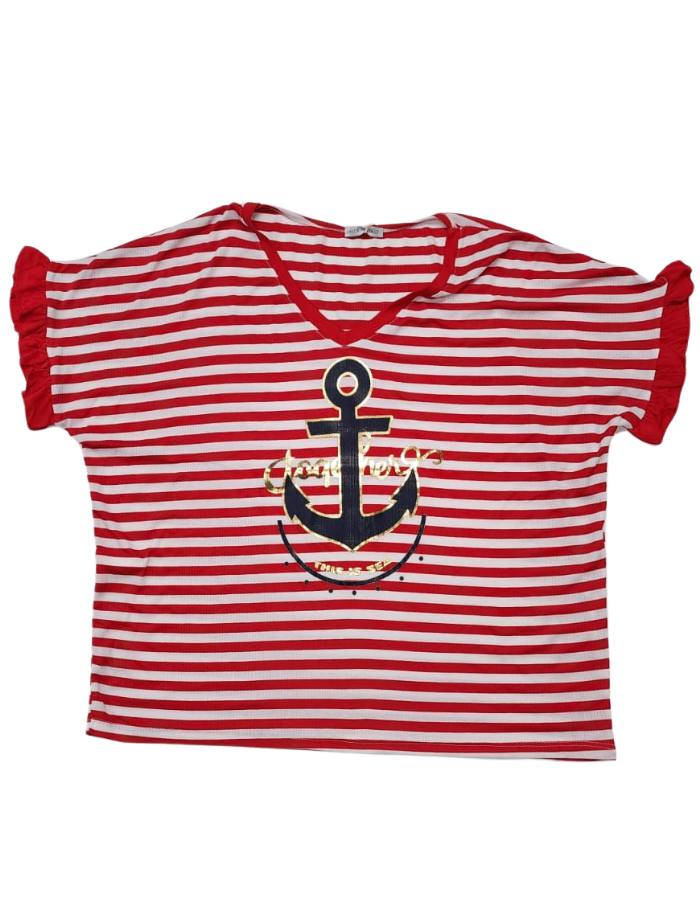 Stripey "Anchor" Top