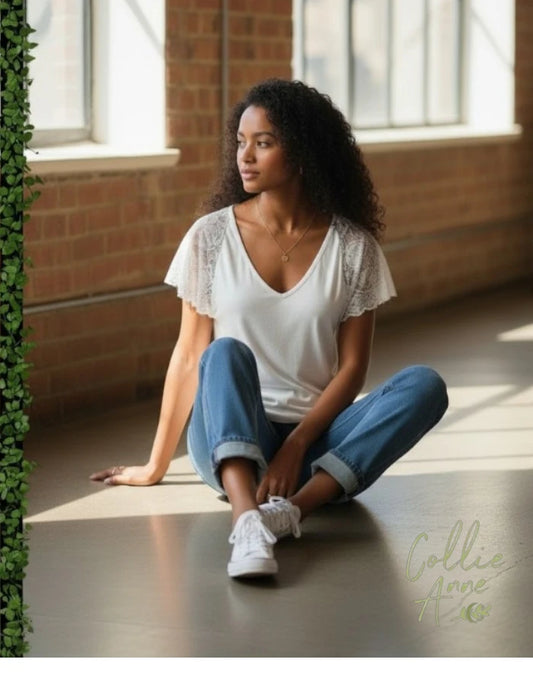 Lace Butterfly-sleeve Camisole