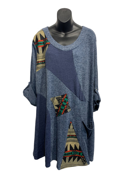 Italian Aztec Design Knit Dress