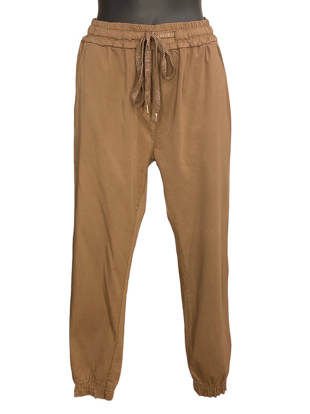 Italian Pants with Elasticated Waistline and Ends
