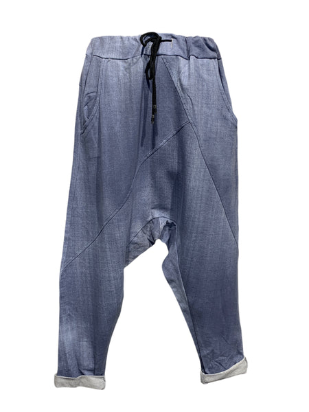 Italian Cotton Drop Crotch Pants