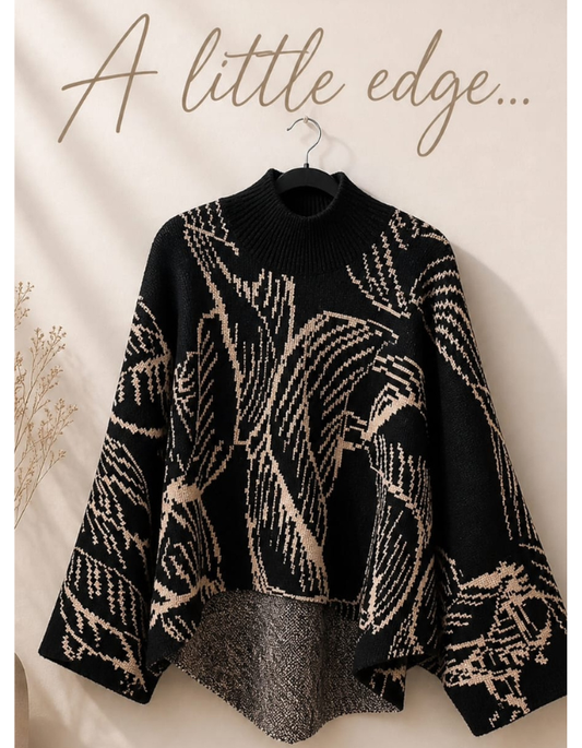 A09 - Hi-Lo "Moet" Jumper - Black
