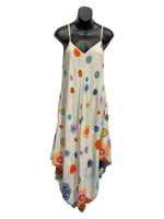 Italian Sleeveless Asymmetric Dress with Straps