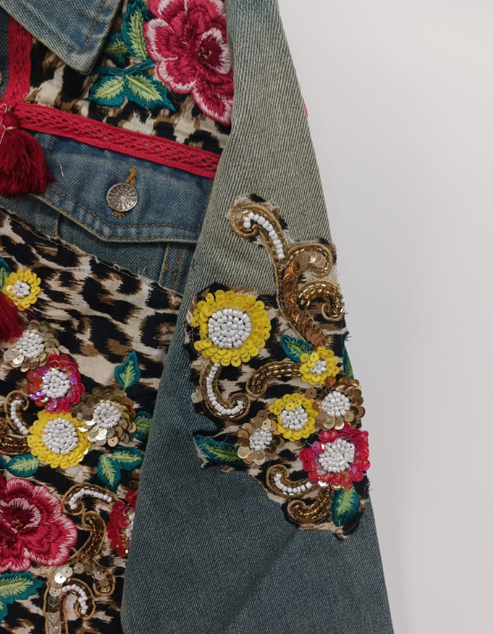 Alex Max Denim Embroided Jacket