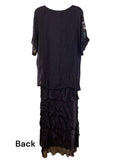 Italian Silk Blend Long Dress with Lining