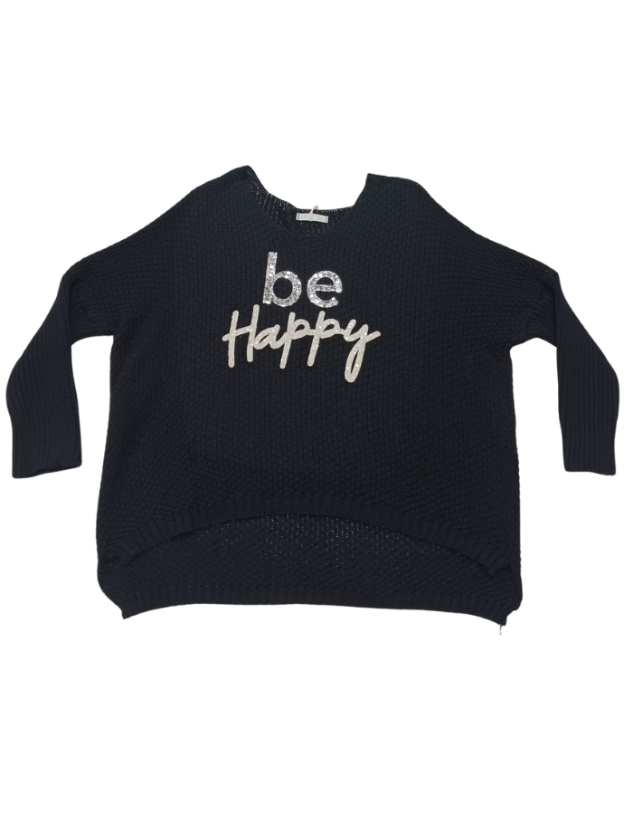 Cotton "Be Happy" Knit