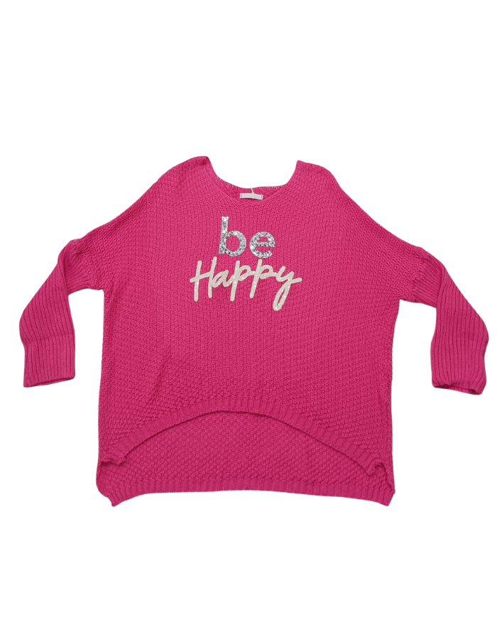 Cotton "Be Happy" Knit