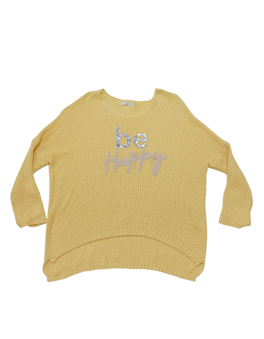 Cotton "Be Happy" Knit