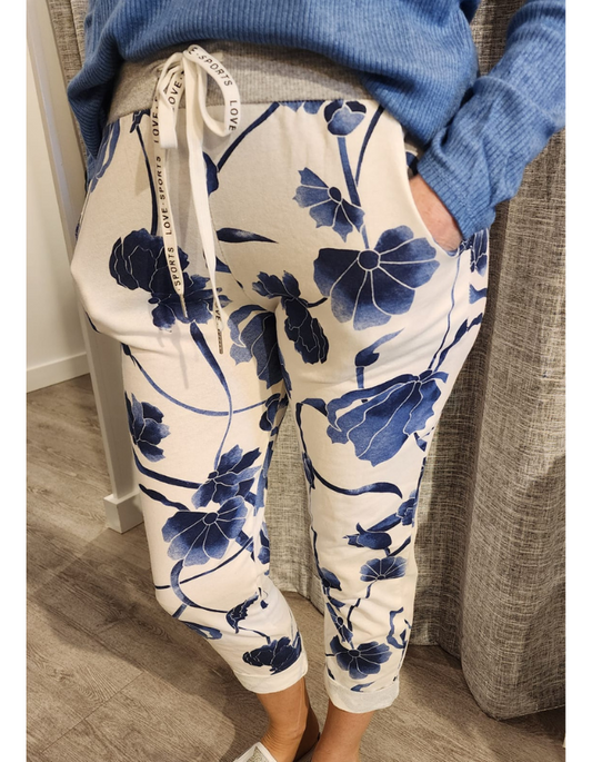 Blue Vine Track Pants