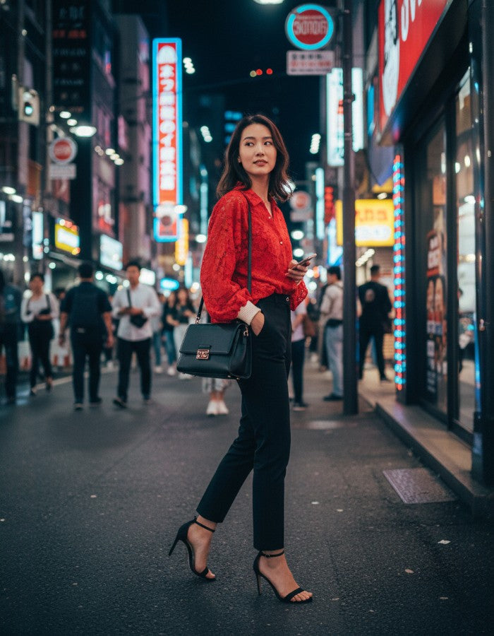 "Brooke" Burgundy Lace Shirt