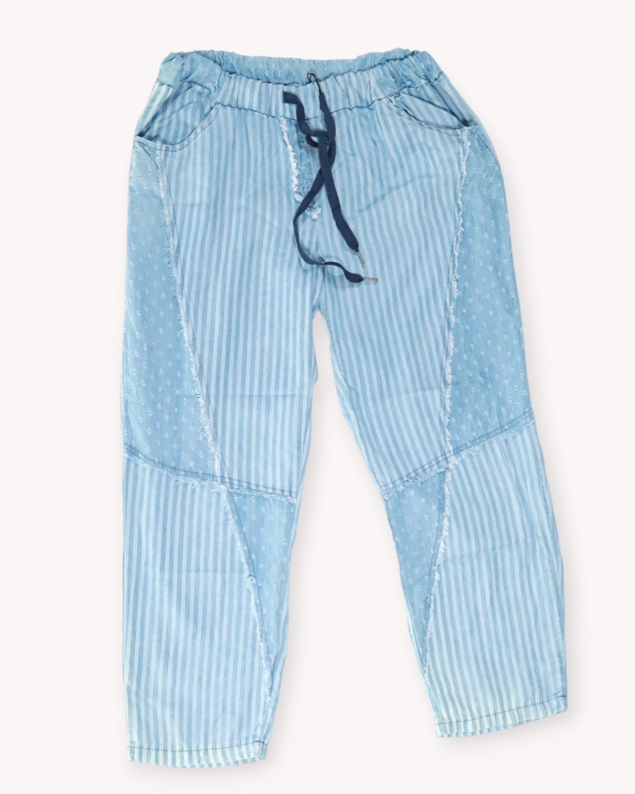 Cotton Blue & White Pants