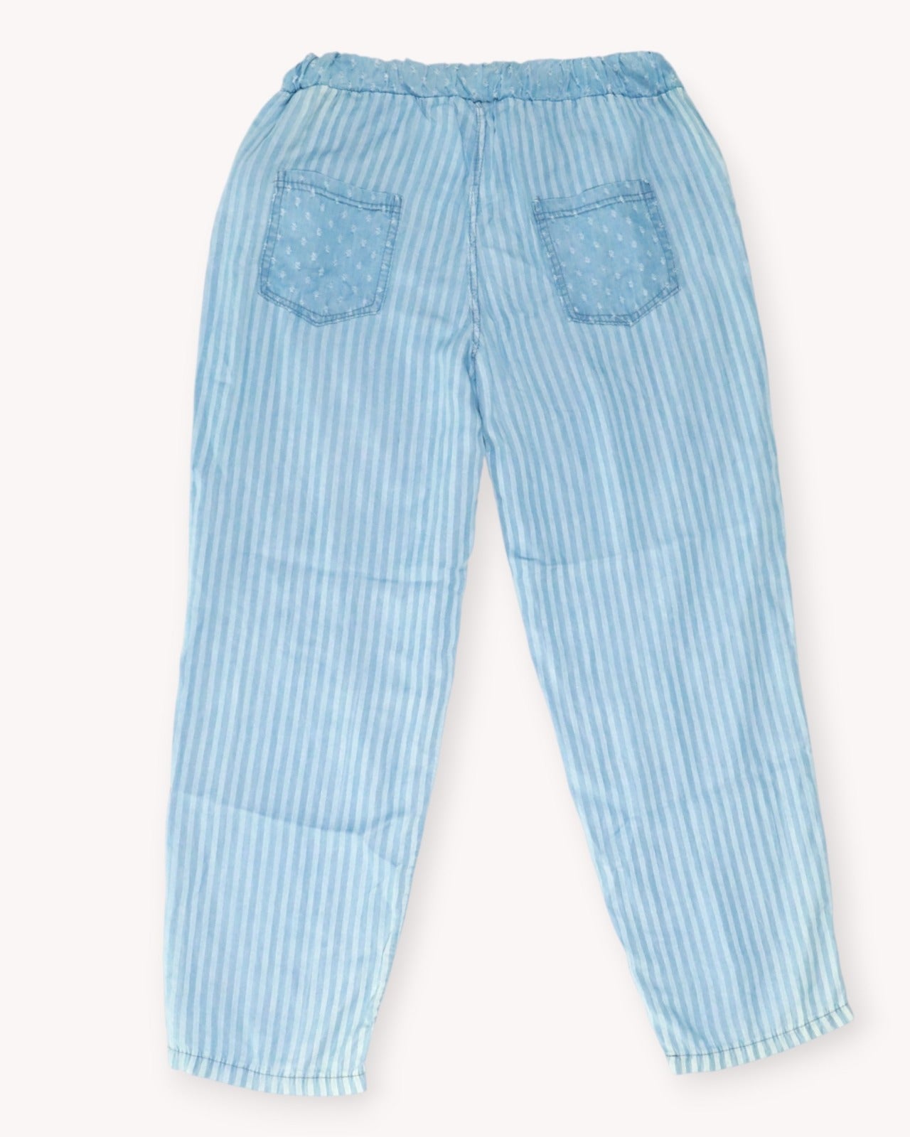 Cotton Blue & White Pants