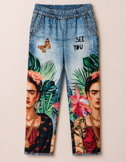 Freida "See You" Pull up Denim Pants