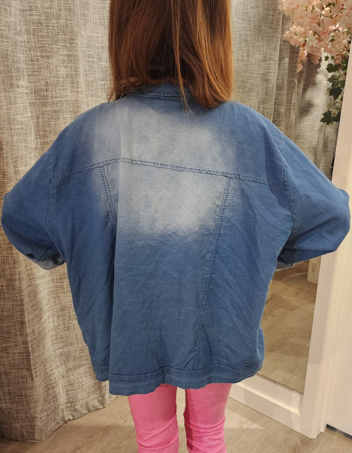 Denim Paint Splatter Jacket