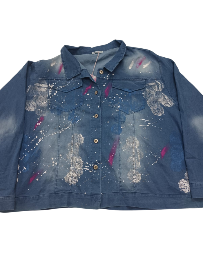 Denim Paint Splatter Jacket