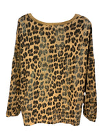 Animal Print Knit with Gold Glitter Paint Strokes