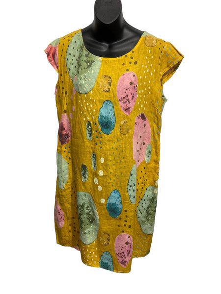 Italian 100% Linen  Rock & Dot  Dress