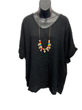 Italian Short Sleeved Top With Free Necklace