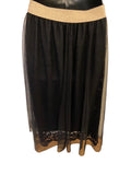 Black Tulle Skirt With Lace Underlay