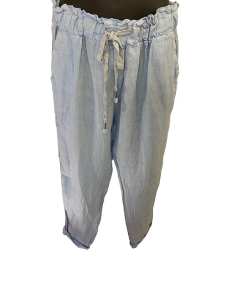 Italian Baby Blue Linen pants