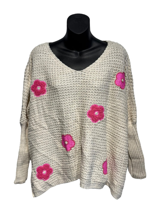 Italian V-Neck Knit “Daisy”