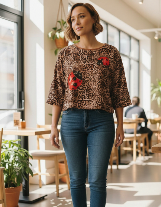 Ladybird Leopard Print Top