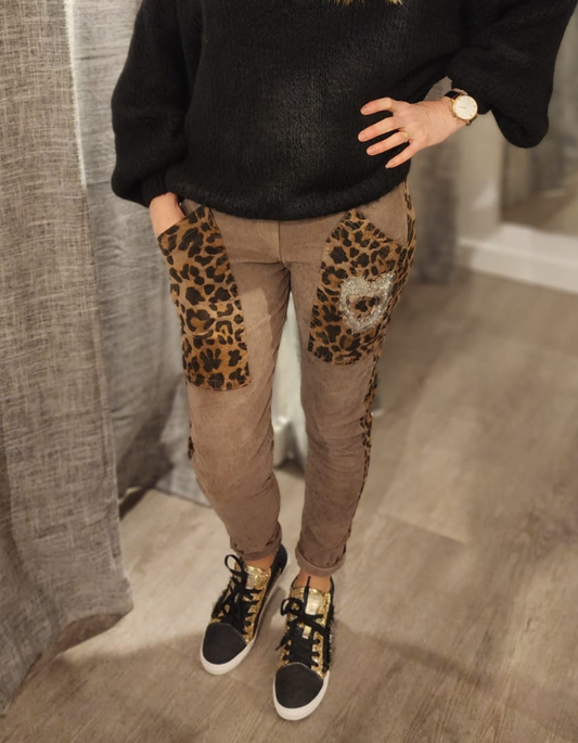 Leopard Print Pocket Pants