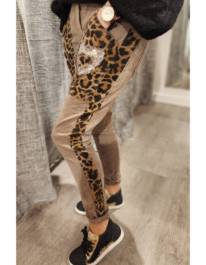 Leopard Print Pocket Pants