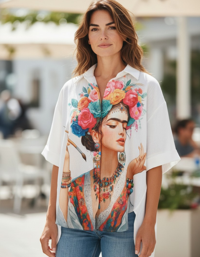 Oversized Flower Girl Shirt