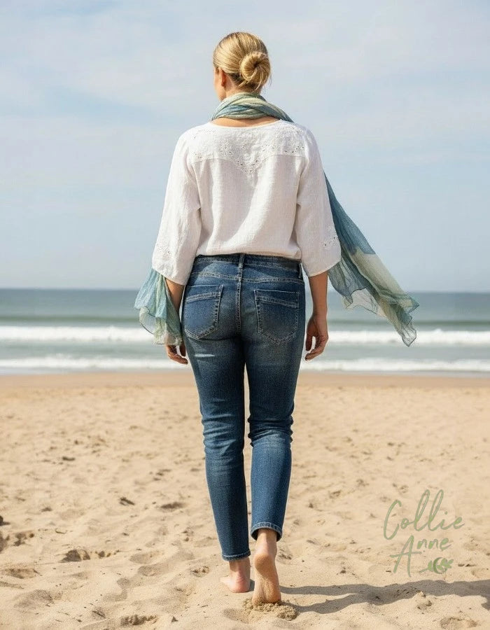 Dark Wash Denim Mickey Mouse Jeans - Made with Love