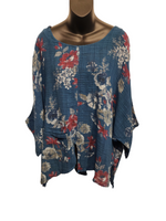 Italian Crinkle Cotton Floral Top