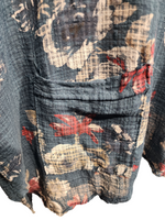Italian Crinkle Cotton Floral Top