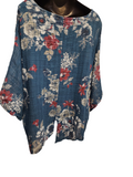 Italian Crinkle Cotton Floral Top