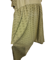 Italian Cotton Frill Sleeve Dress with Broderie Anglaise