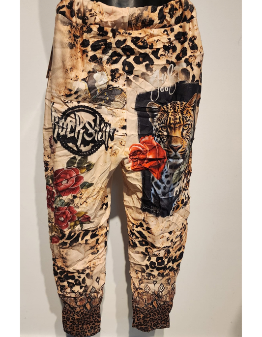 "Rockstar" Cheeta Stretch Pants
