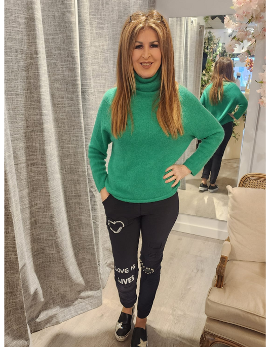 Roll Neck Alpaca Knit Jumper