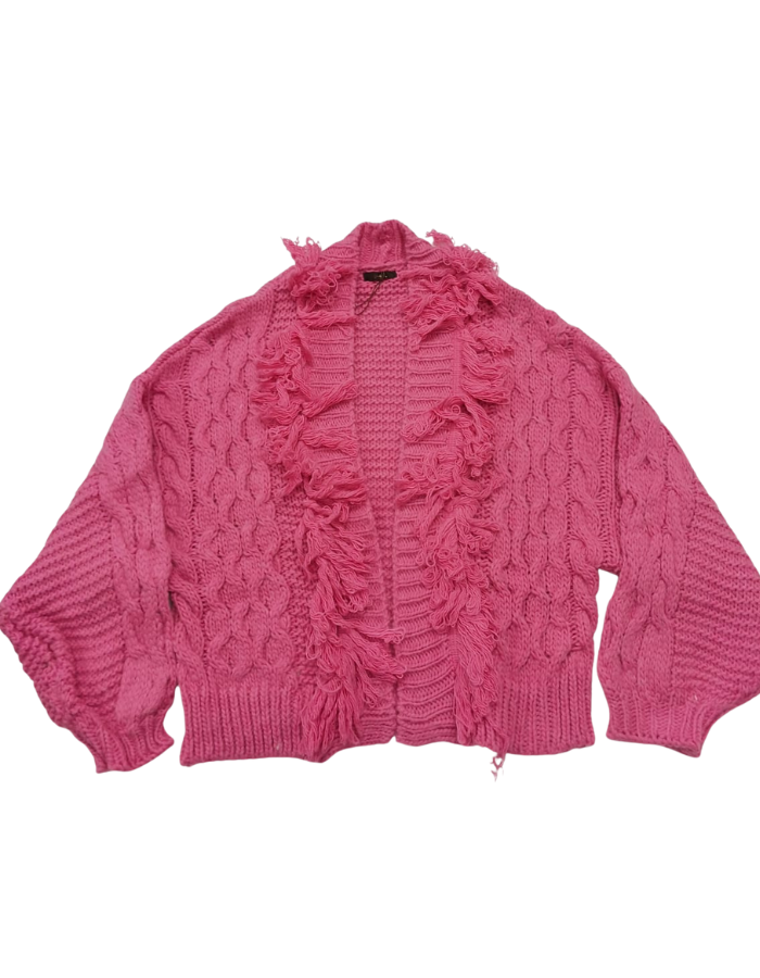 Shaggy Cable knit Cardigan