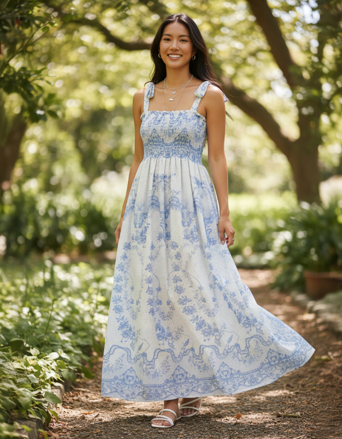 "Giselle" Maxi Tie Strap Dress