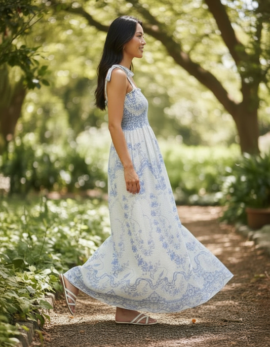 "Giselle" Maxi Tie Strap Dress