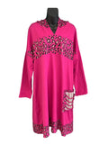 Italian Cotton Hooded Dress with Sparkly Sequin Front Feature